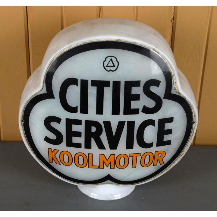Cities Service Koolmotor Clover-Shape Globe Single Lens & Body