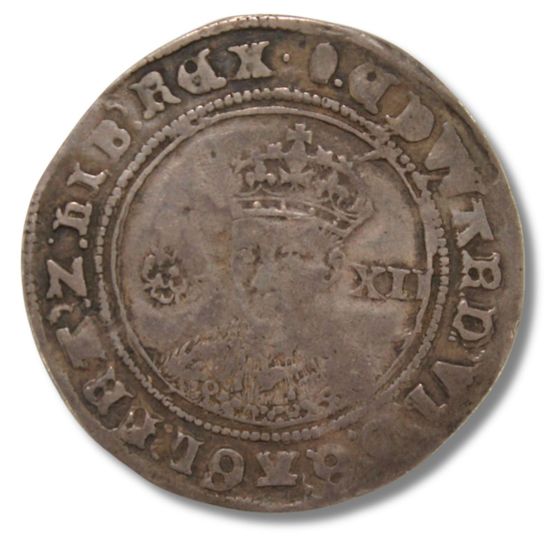 England Edward VI 1553-55 Silver Shilling, good Very Fine