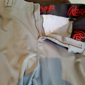 Rawlings Baseball Knickers, Size XL, Grey with Red Stripe