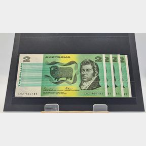 Australian - $2 Banknote - Consecutive Run of 4