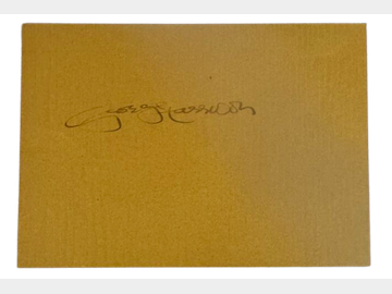 The Beatles: George Harrison Signed Album Page (JSA Authentication)