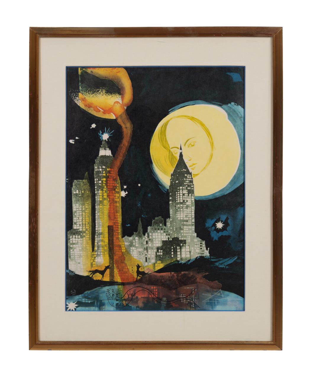 DALI 'MANHATTAN SKYLINE' LITHOGRAPH 22/100, 1976 | Ahlers