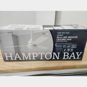 Hampton Bay - Caprice 52in Integrated LED Indoor Matte White Ceiling Fan with Light Kit