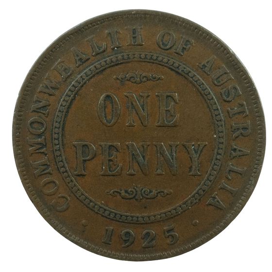 Australia 1925 Penny, good Fine