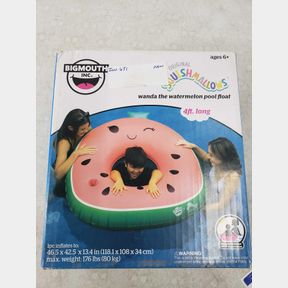 Squishmallows Pool Float Wanda the watermelon, big mouth brand, 4 ft long
