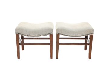 Hickory Chair Madigan Upholstered Benches, Pair