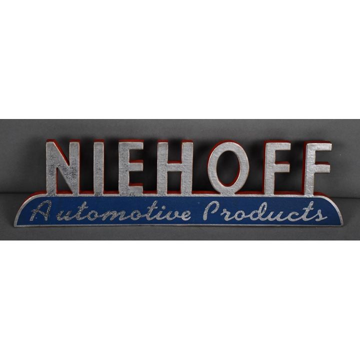 Niehoff "Automotive Products Wood Counter-Top Sign