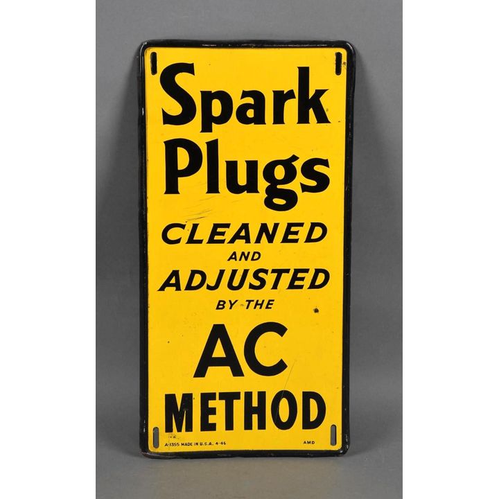 Spark Plugs Cleaned & Adjusted AC Method Metal Sign (TAC)