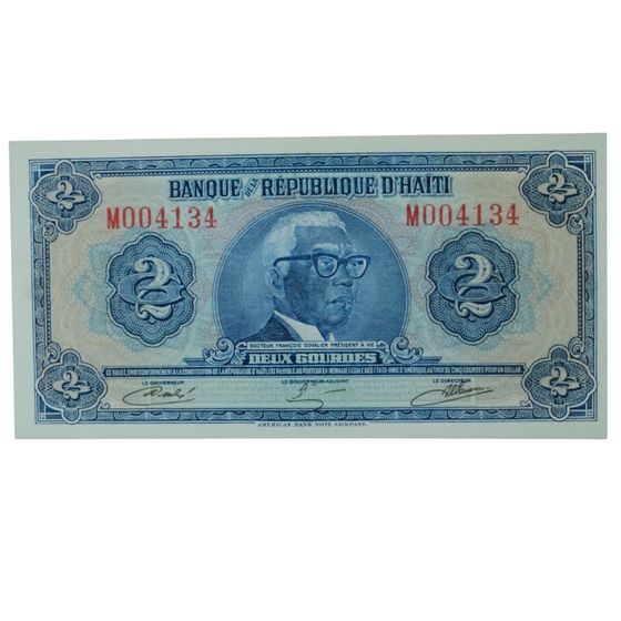 Haiti 1983 'Tyvek Plastic' 2 Gourdes, Uncirculated