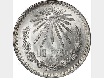 KM# 454 - Peso 1919 M. NGC MS62.