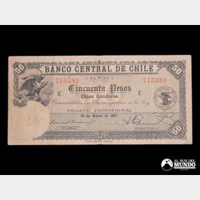 Chile, Banco Central. 50 Pesos. 1927.