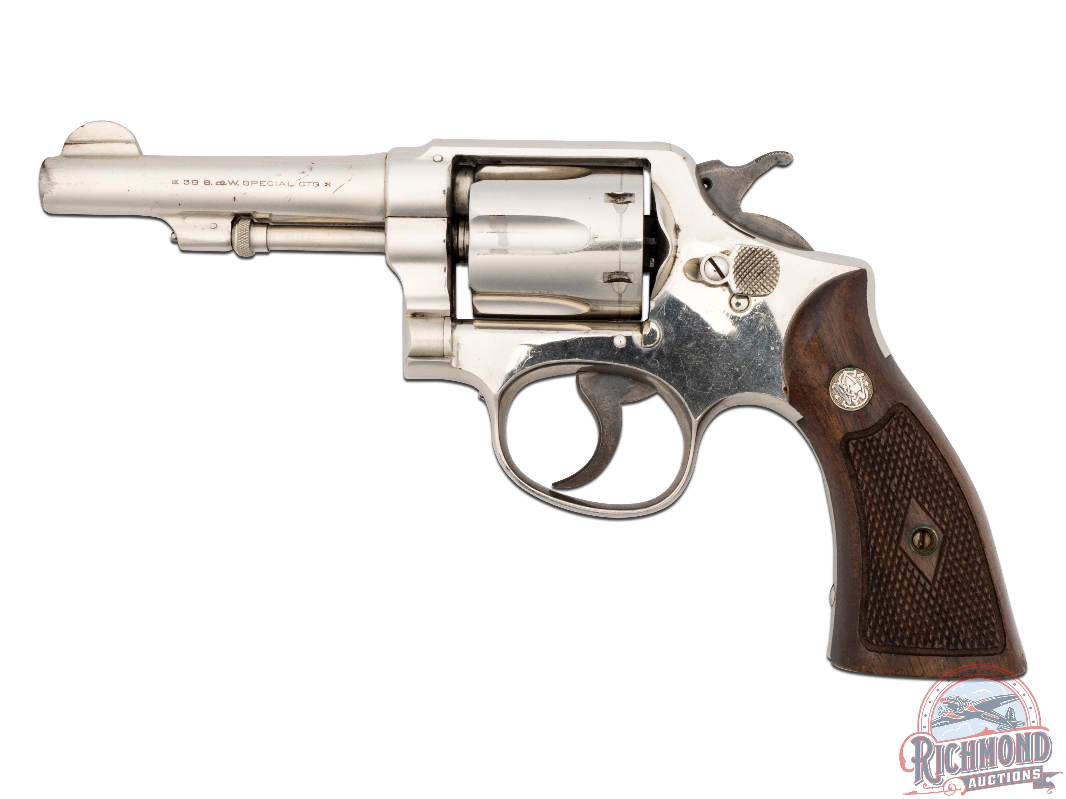 Smith & Wesson Model of 1905 Hand Ejector .38 SPL Nickel Revolver