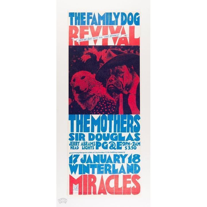 1969 FD-690117 Frank Zappa The Mothers Winterland Poster Mint 91