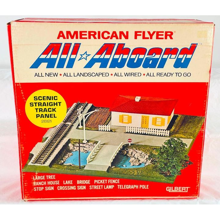 American Flyer Postwar S Gauge #26121 Scenic Straight Track Panel