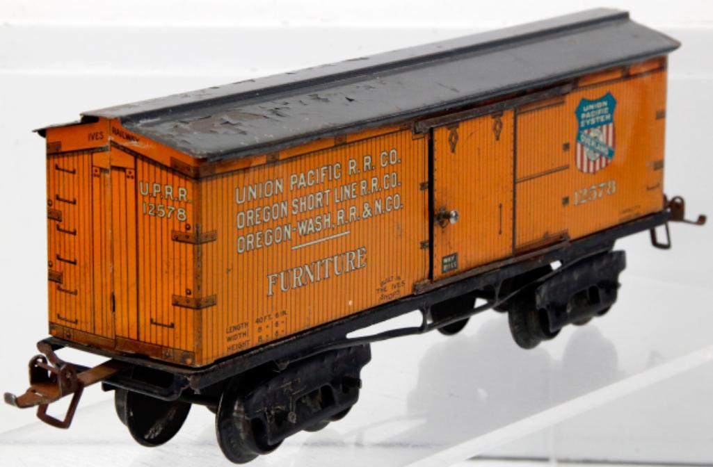 Ives Prewar O Gauge 12578 Union Pacific 9 inch Box Car Harris Toy