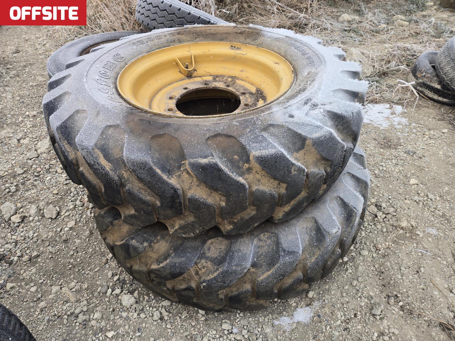 (2) Firestone 13.00-24 Foam Filled Telehandler Tires [25LB44013-004 ...