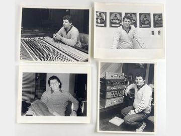 Eddie Germano at the Hit Factory Set of Four 10” x 8” Vintage Studio Photographs by Sam Siegel
