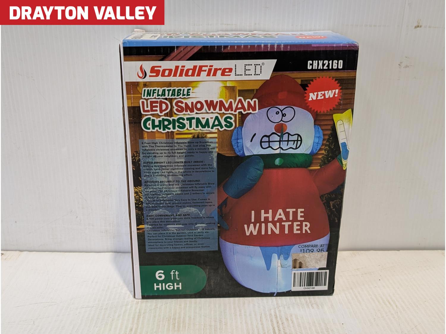 Solidfire LED 6 Ft LED Inflatable Snowman (Unused) [25JD05997-041 ...