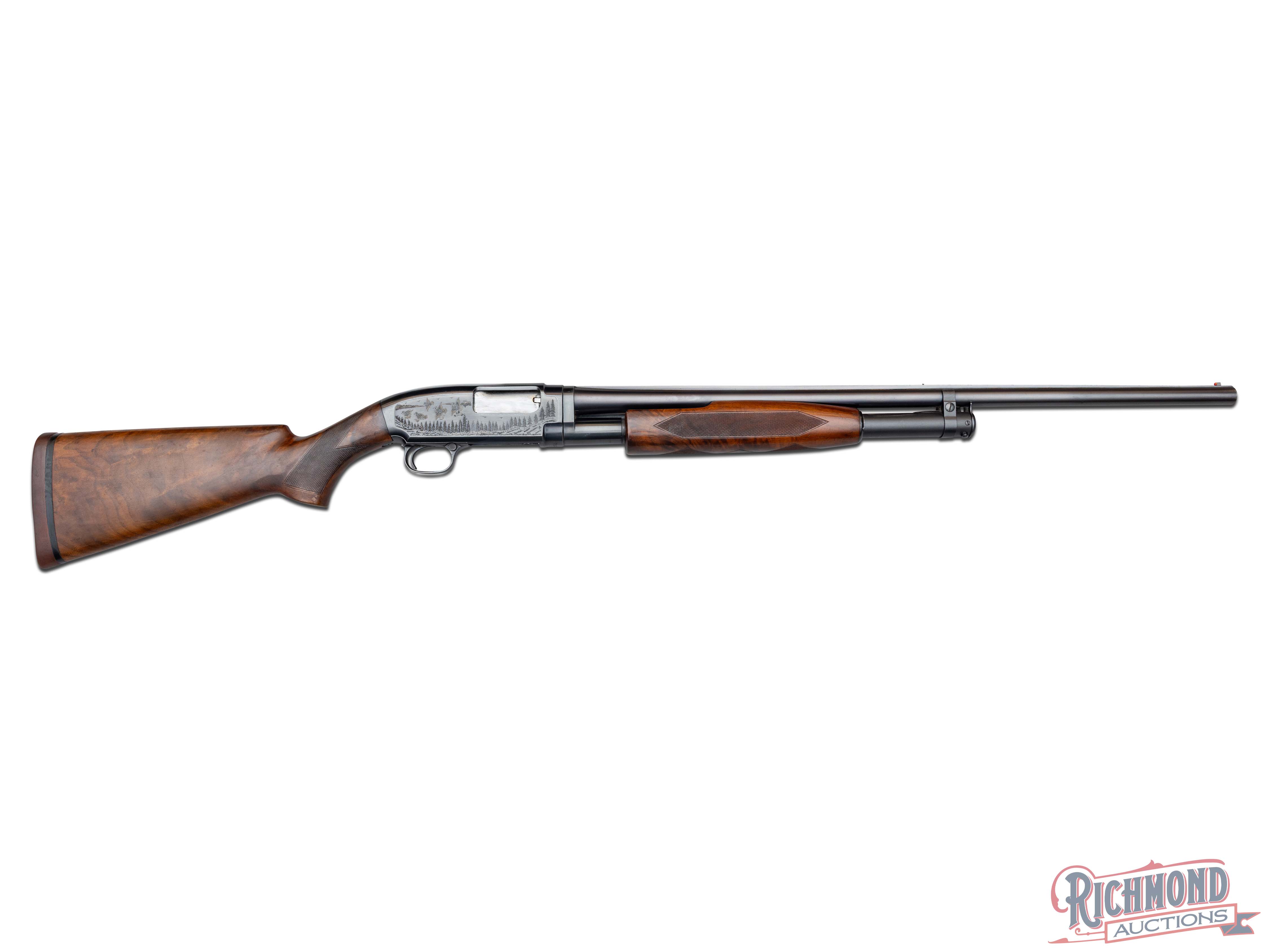 Pre-64 Engraved Winchester Model 12 Skeet Pump Shotgun With Raised ...