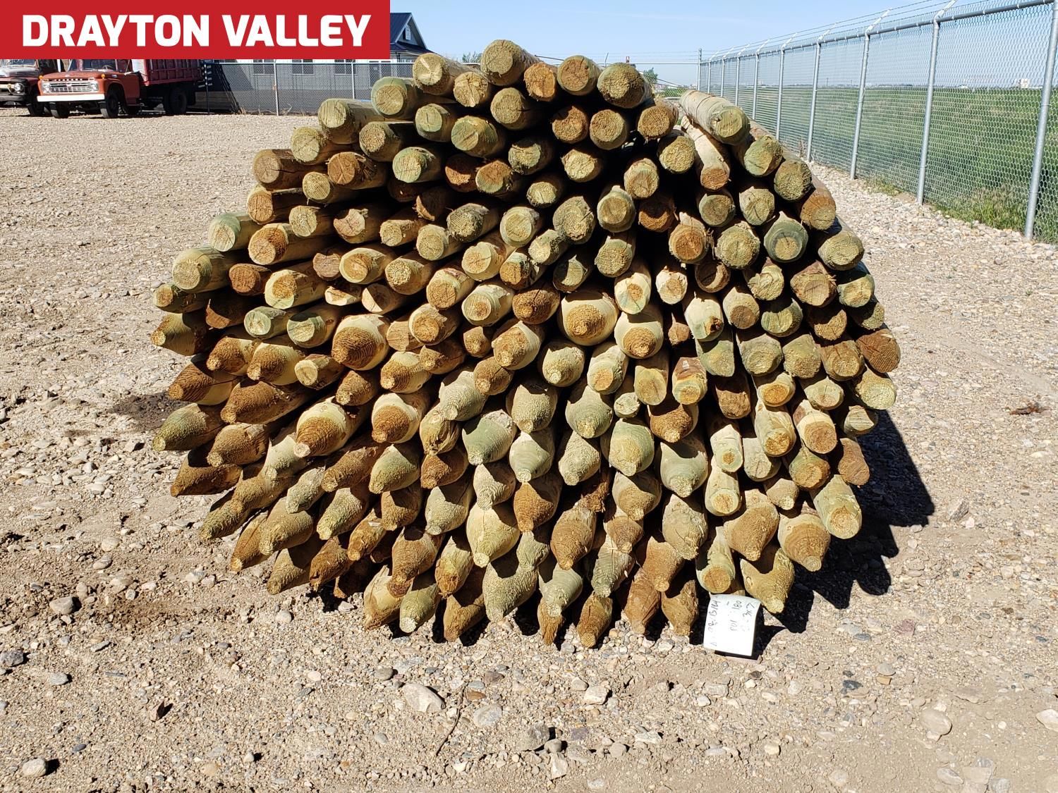 (180) 2-3 Inch X 7 Ft Treated Fence Posts (Unused) [25KH10993-025 ...