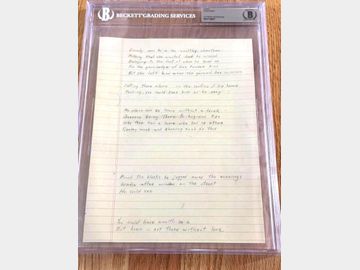 Chuck Berry Handwritten Lyrics on 8" x 11" Sheet (Beckett/BAS Authentication)