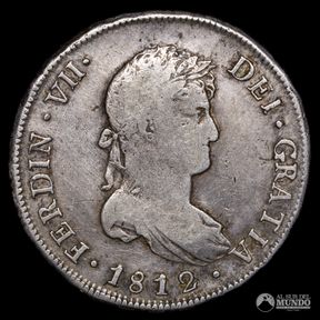 Chile, Santiago. 8 Reales. 1812 (Fernando VII). FJ.