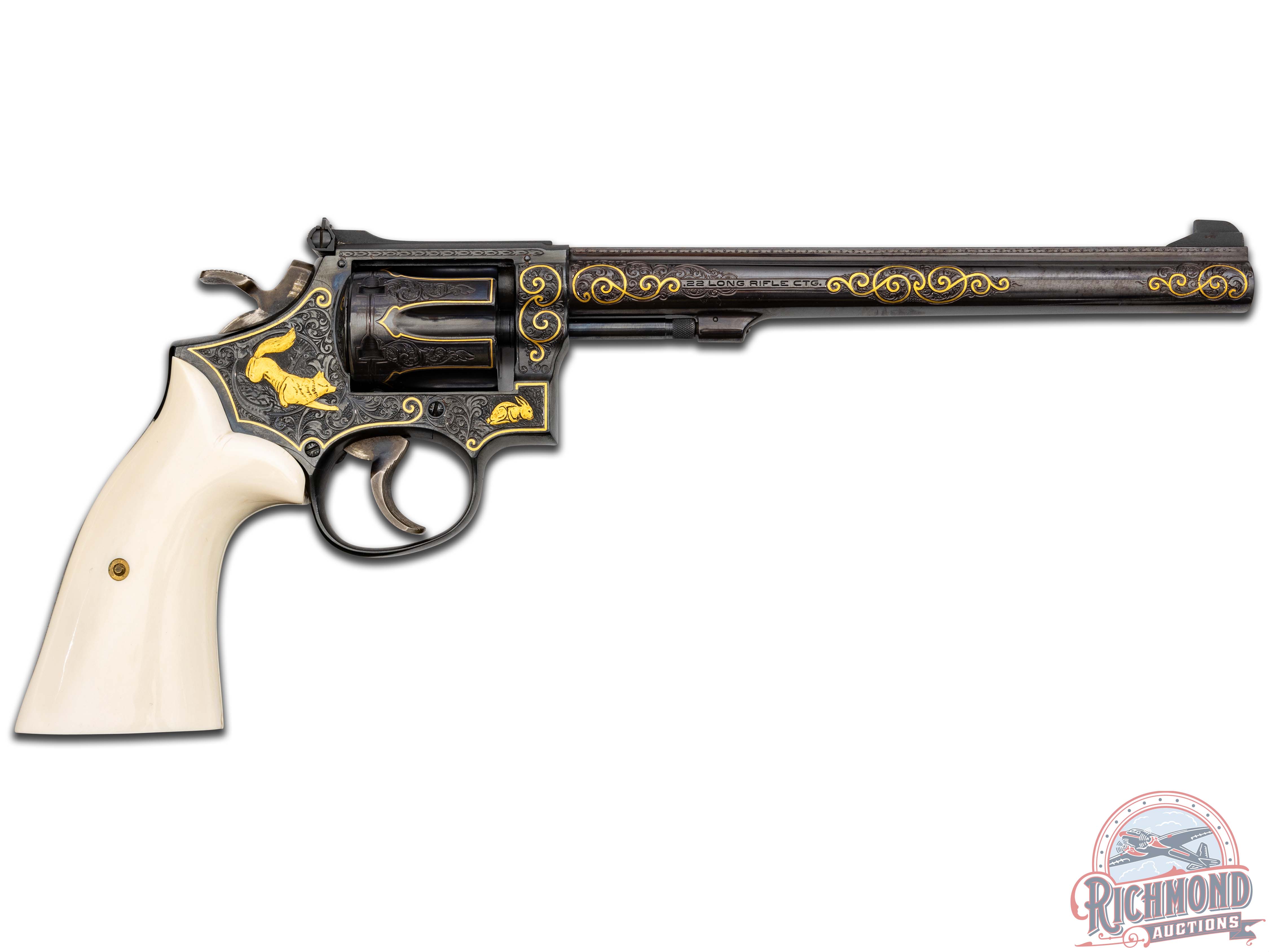 Exquisitely Engraved & Gold Inlay 1971 Smith & Wesson 17-3 .22 LR ...