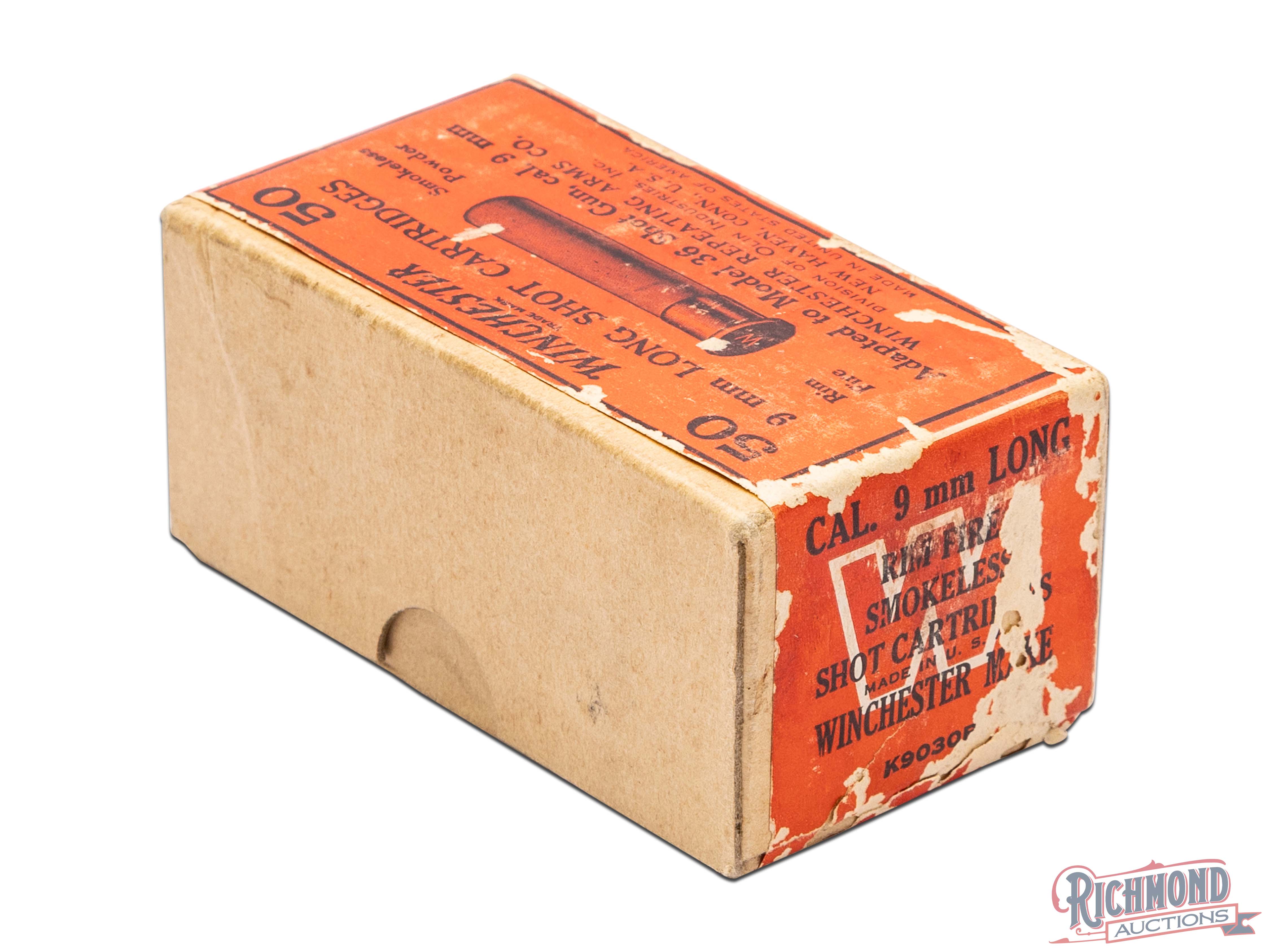 Sealed Box Of Winchester 9 mm Long Shot Rimfire Smokeless Cartridges ...