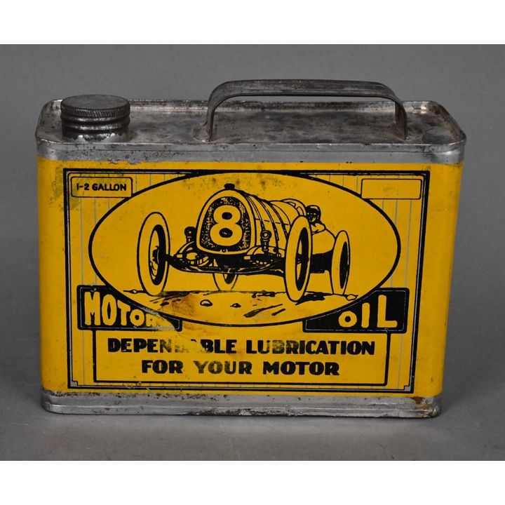 #8 Race Car 1/2 Gallon w/ Graphic Metal Can