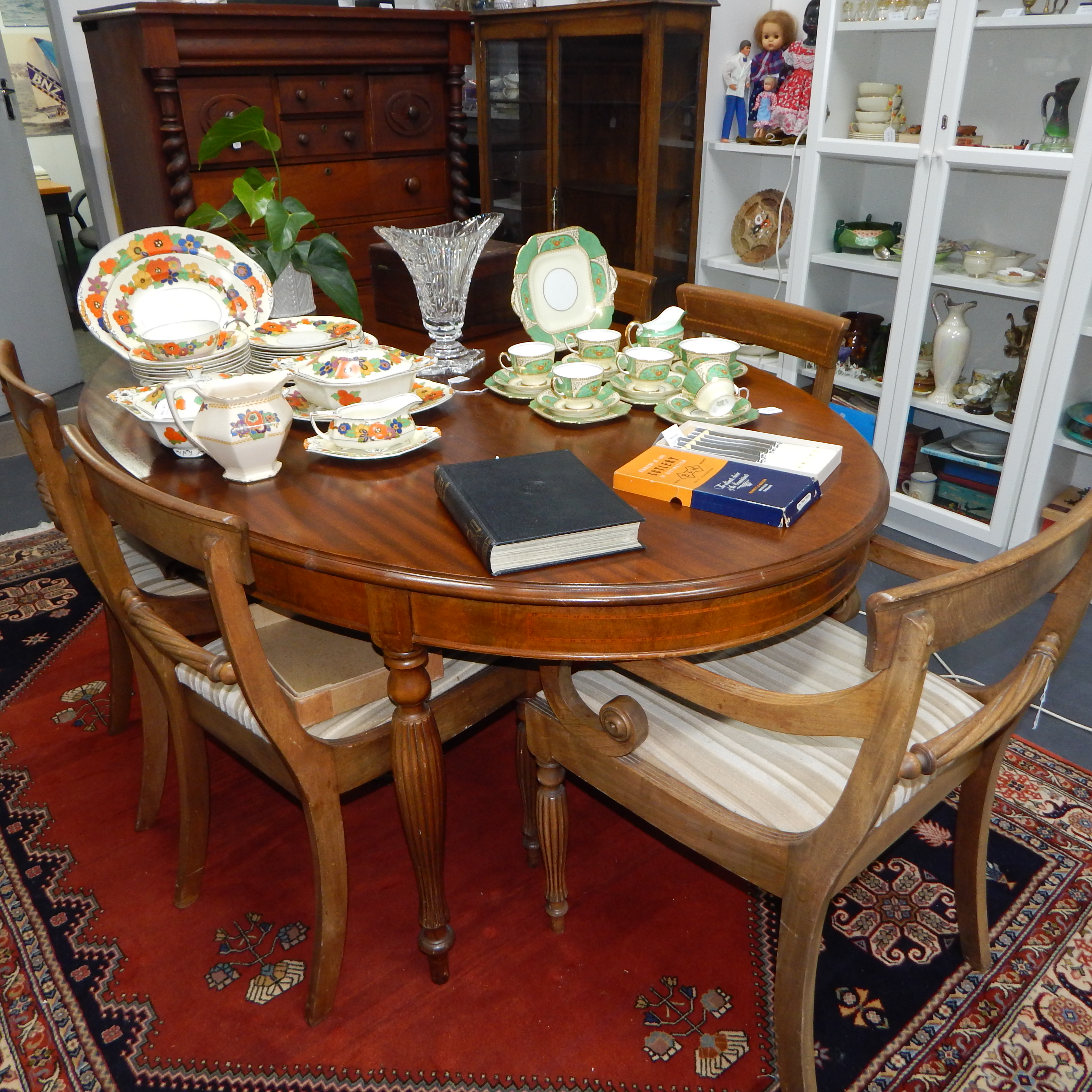 7pc  Neoclassical style Dining Suite - made c1960 — NZ auction result