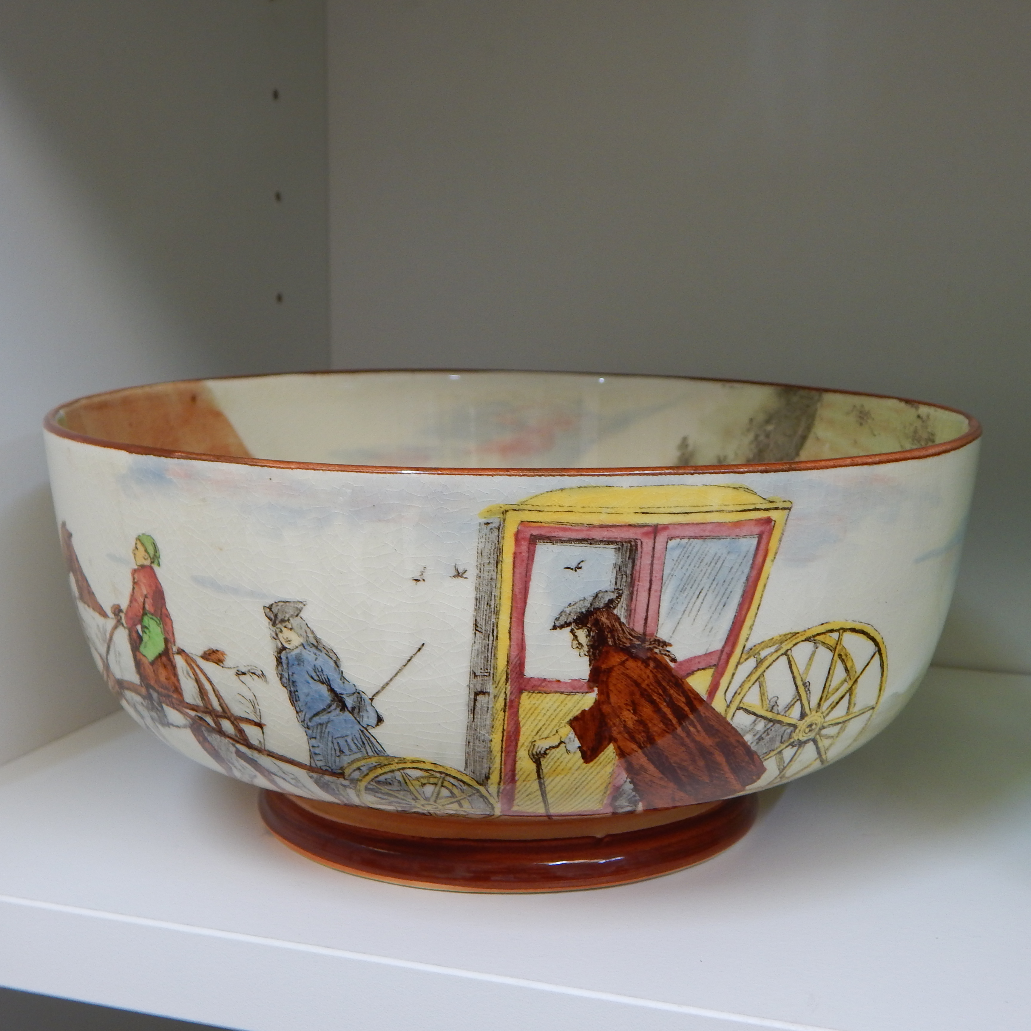 c1930 RD Sir Roger de Coverley Series Ware Bowl — NZ auction result