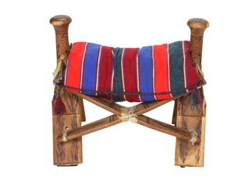 Vintage Carved Wood Camel Stool
