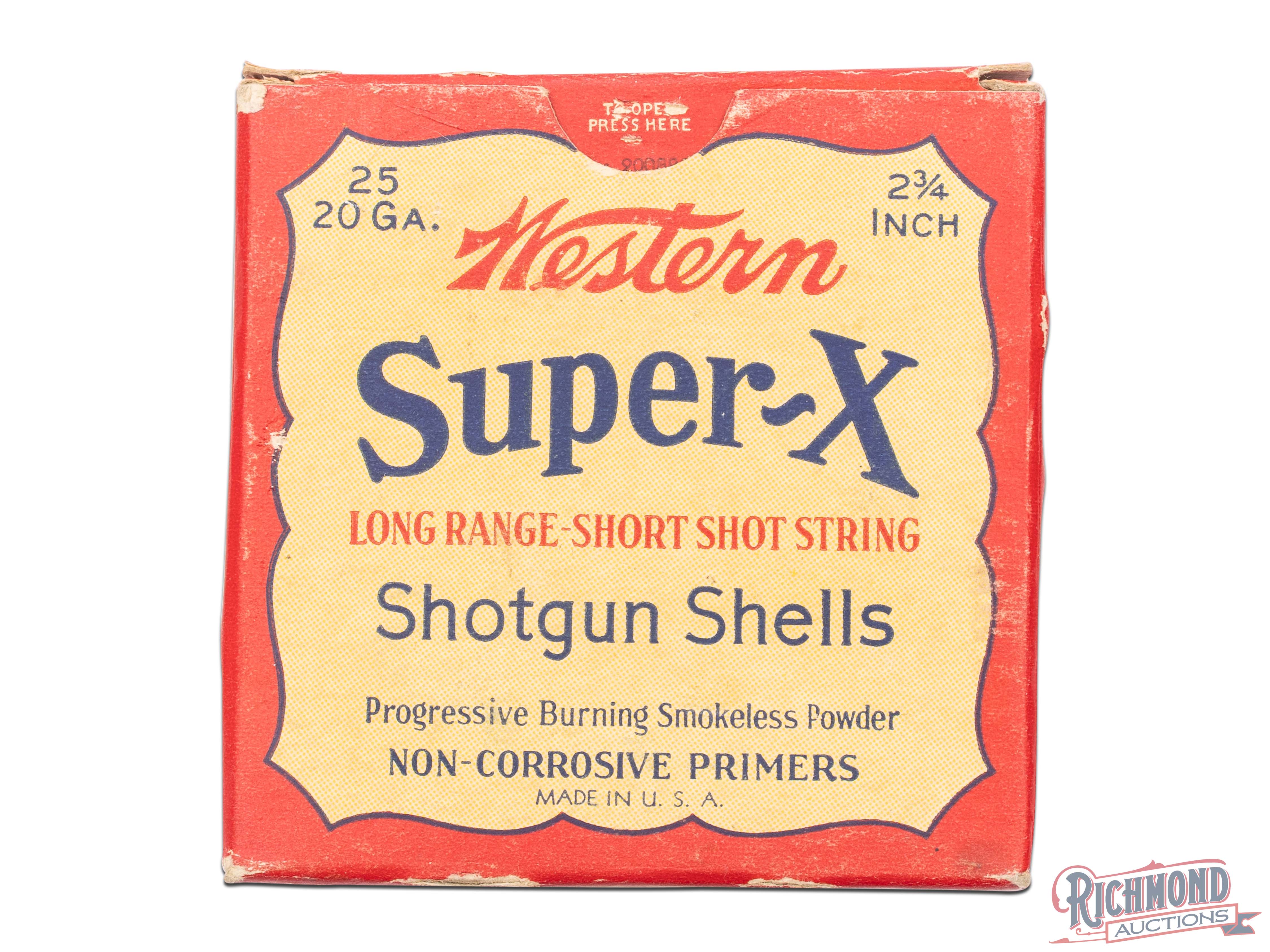 Short Shot Shells Full Box Of Western 20 Gauge Super-X Long Range - Short Shot String ...