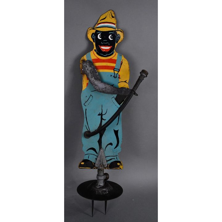 Black Americana "Sambo" Lawn Watering Metal Sign