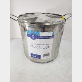Grand Gourmet 20 Qt. Stainless Steel Stock Pot with Lid