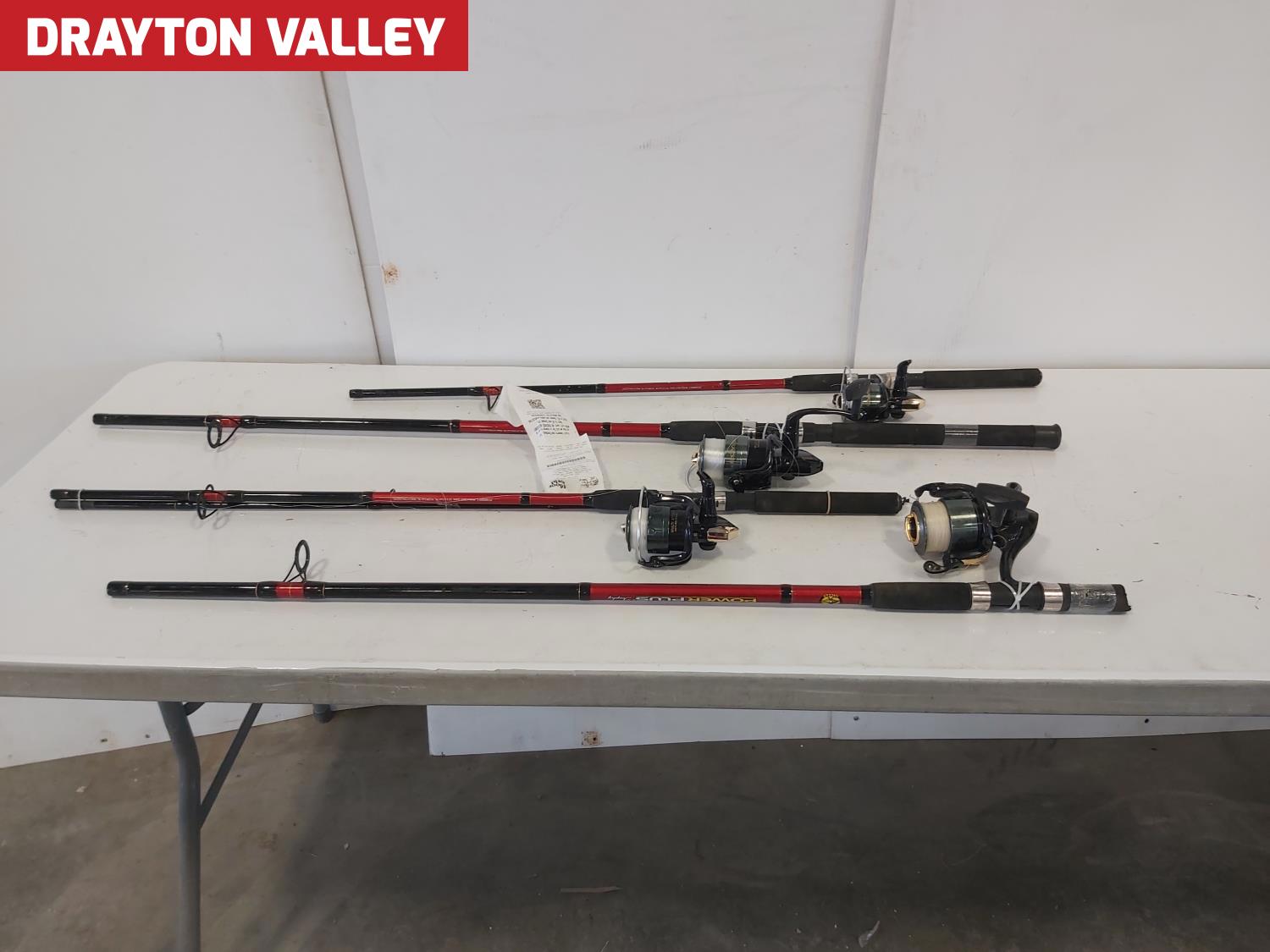 (4) Fishing Rods and (4) Power Plus Reels [25LC10977-060] | Team Auctions