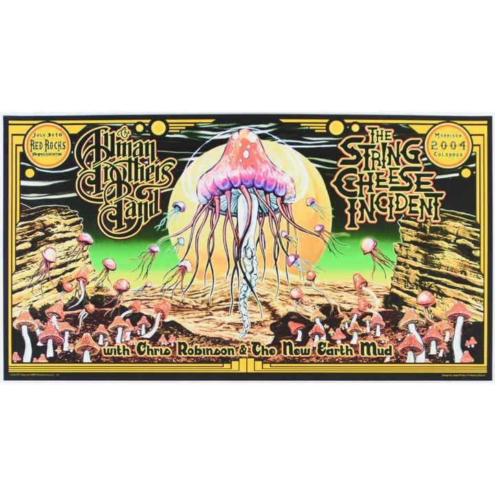 2004 Allman Brothers Band Red Rocks Amphitheatre Poster Near Mint 89