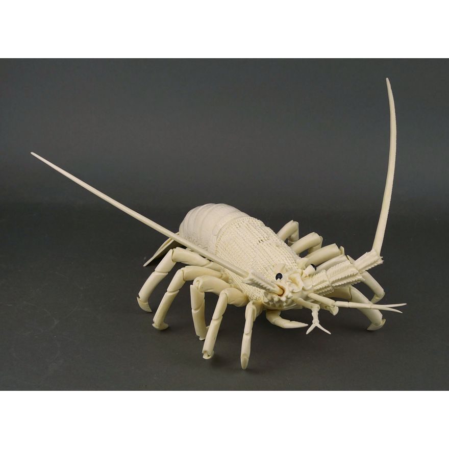 Vintage Chinese Articulated LOBSTER Carved Bone