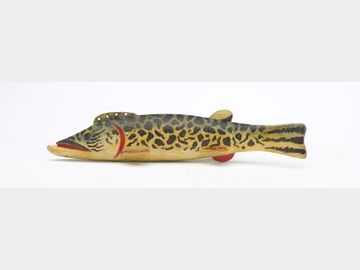 Fish spearing decoy, Reggie Birch, Chincoteague, Virginia