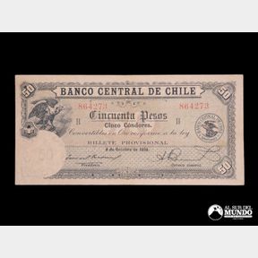 Chile, Banco Central. 50 Pesos. 1928.