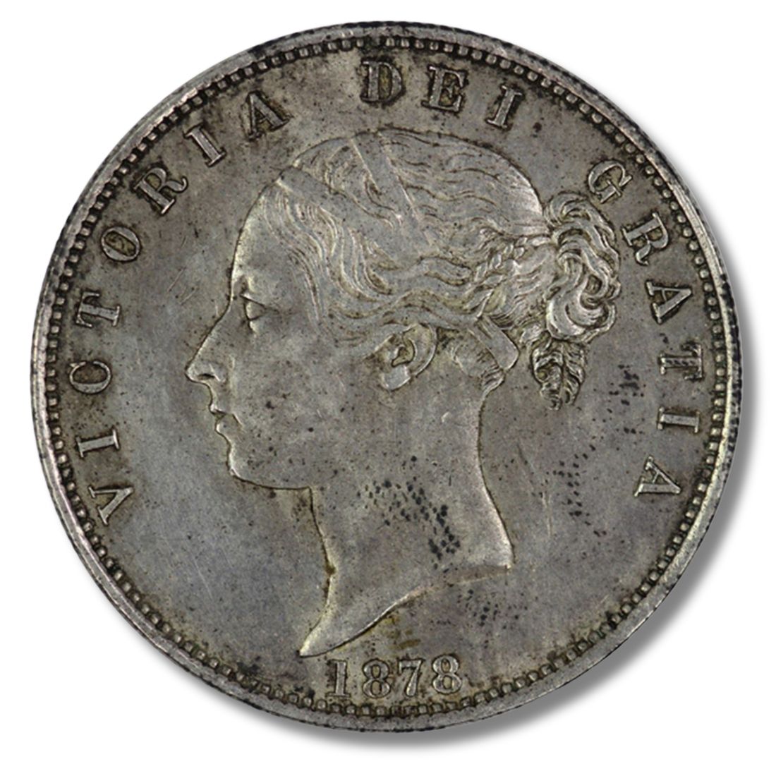Great Britain Victoria 1878 Half Crown, about Uncirculated