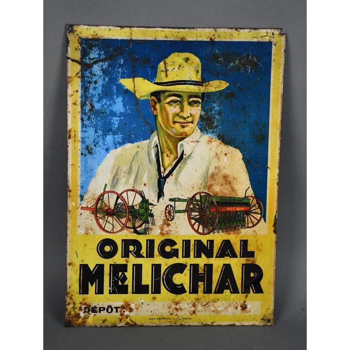 Original Melichar w/Graphics Metal Sign (TAC)
