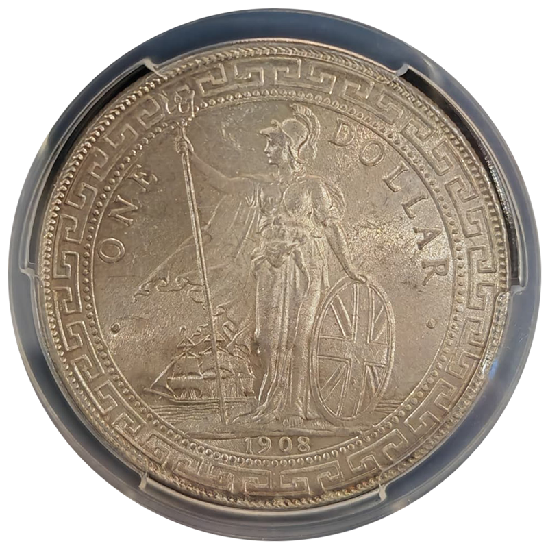 1908 イギリス 貿易銀 1ドル NGC MS63 イギリス 1911年 トレードダラー