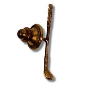 Vintage 'Golf Club' Lapel Pin in 14ct Yellow Gold
