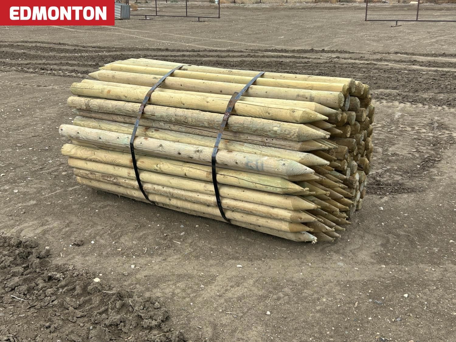 Fence Posts Suregreen Round | 1.8m (6ft) X 75mm | 5 Pack | Green Garden ...