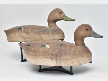Two decoys, Jack Reeves, Long Point, Ontario