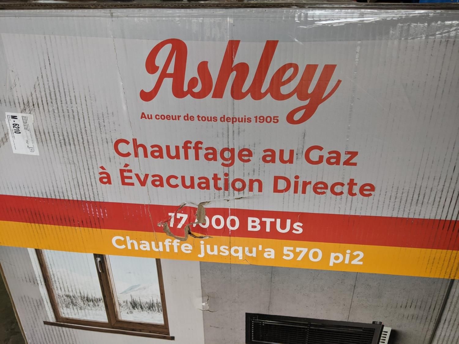 Ashley Direct Vent Propane Heater (Unused) [24HE10033-008] | Team Auctions
