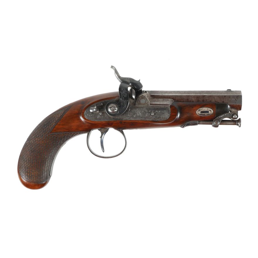 Antique E. Benton English Percussion Pistol