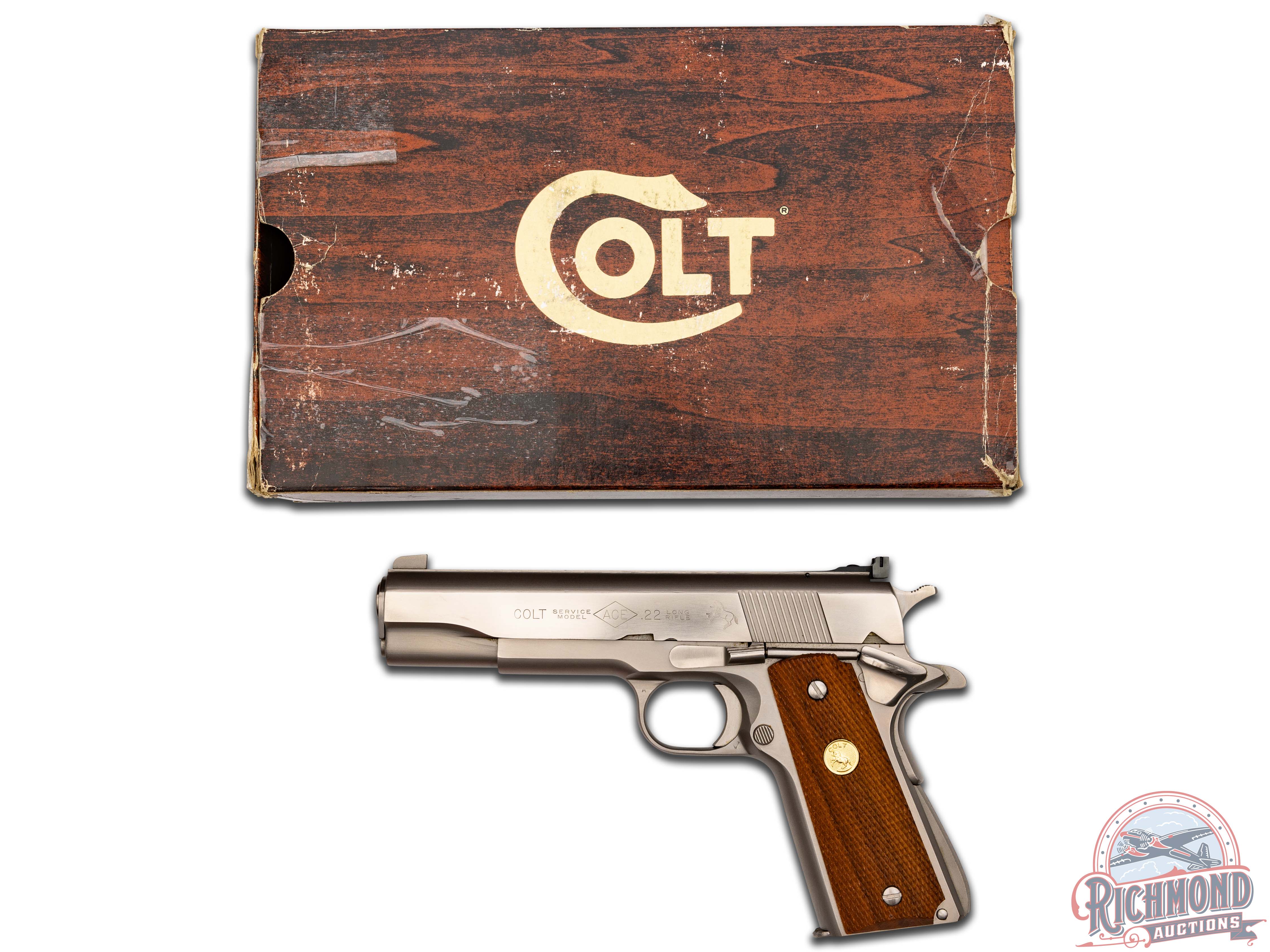 Scarce 1981 Colt Custom Shop Electroless Nickel 1911 ACE .22