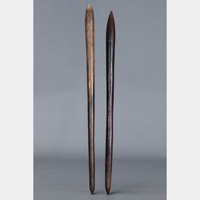 EARLY PAIR OF FIGHTING CLUBS, NORTH QUEENSLAND